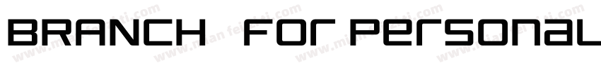BRANCH   For Personal Use Only字体转换